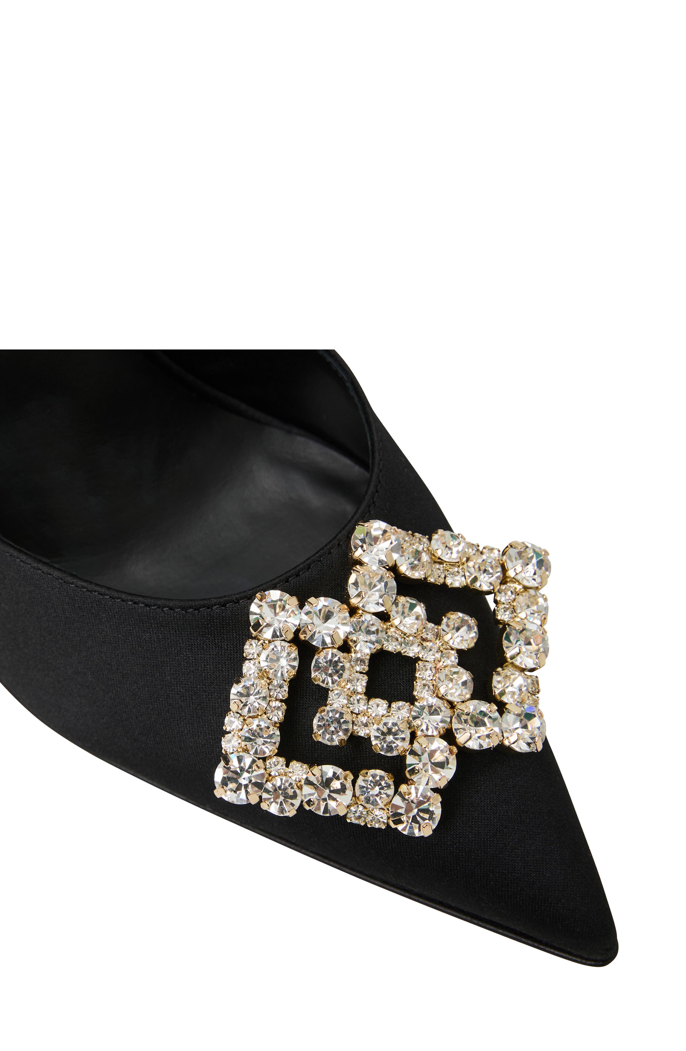 Bruno Magli Moda Slingback Pointed Toe Pump, Alternate, color, Black Satin