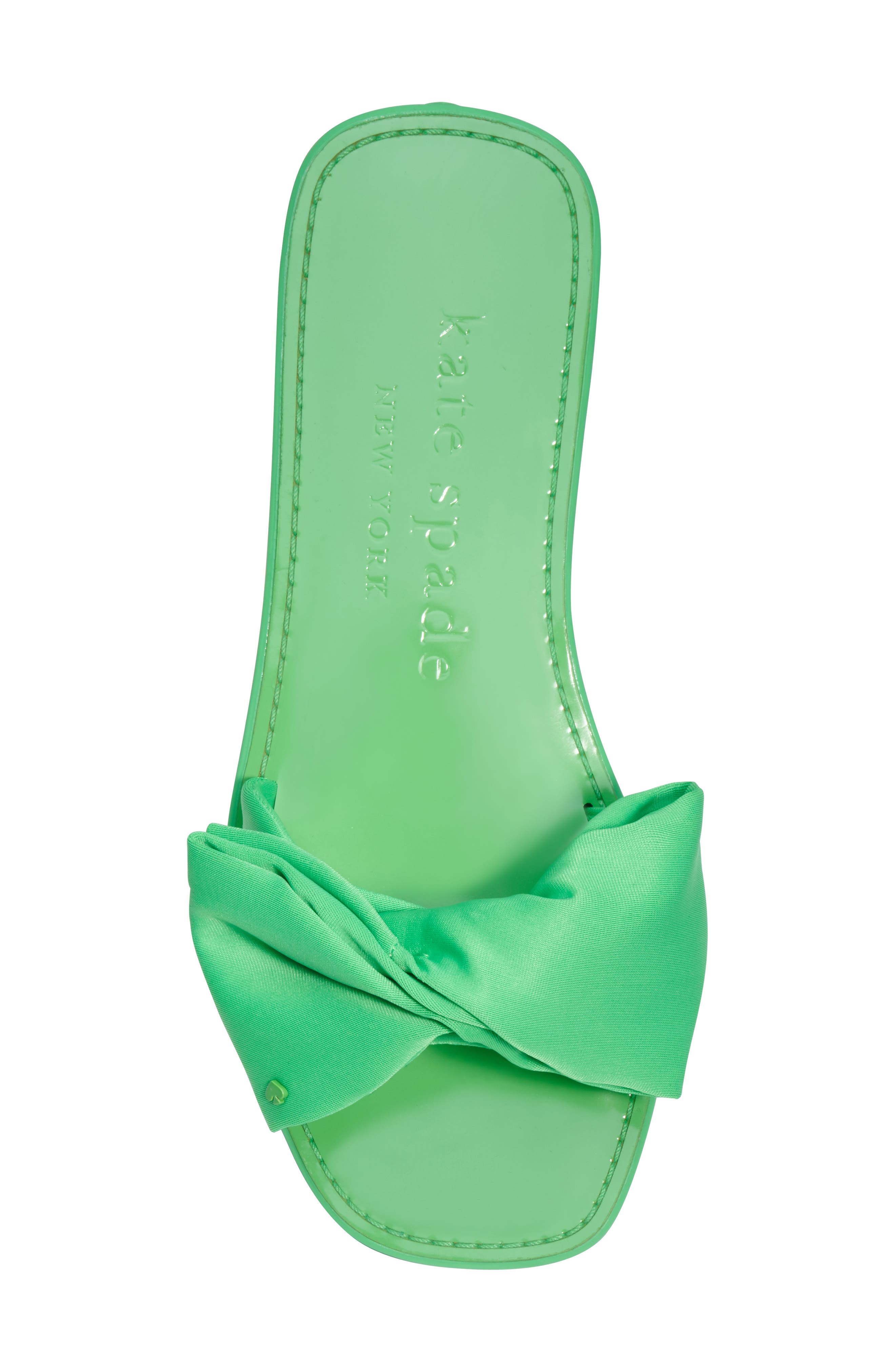 bikini slide sandal, Alternate, color, GREEN JAY FABRIC