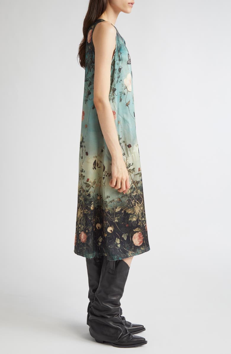 R13 Floral Print Sleeveless Midi Dress, Alternate, color,