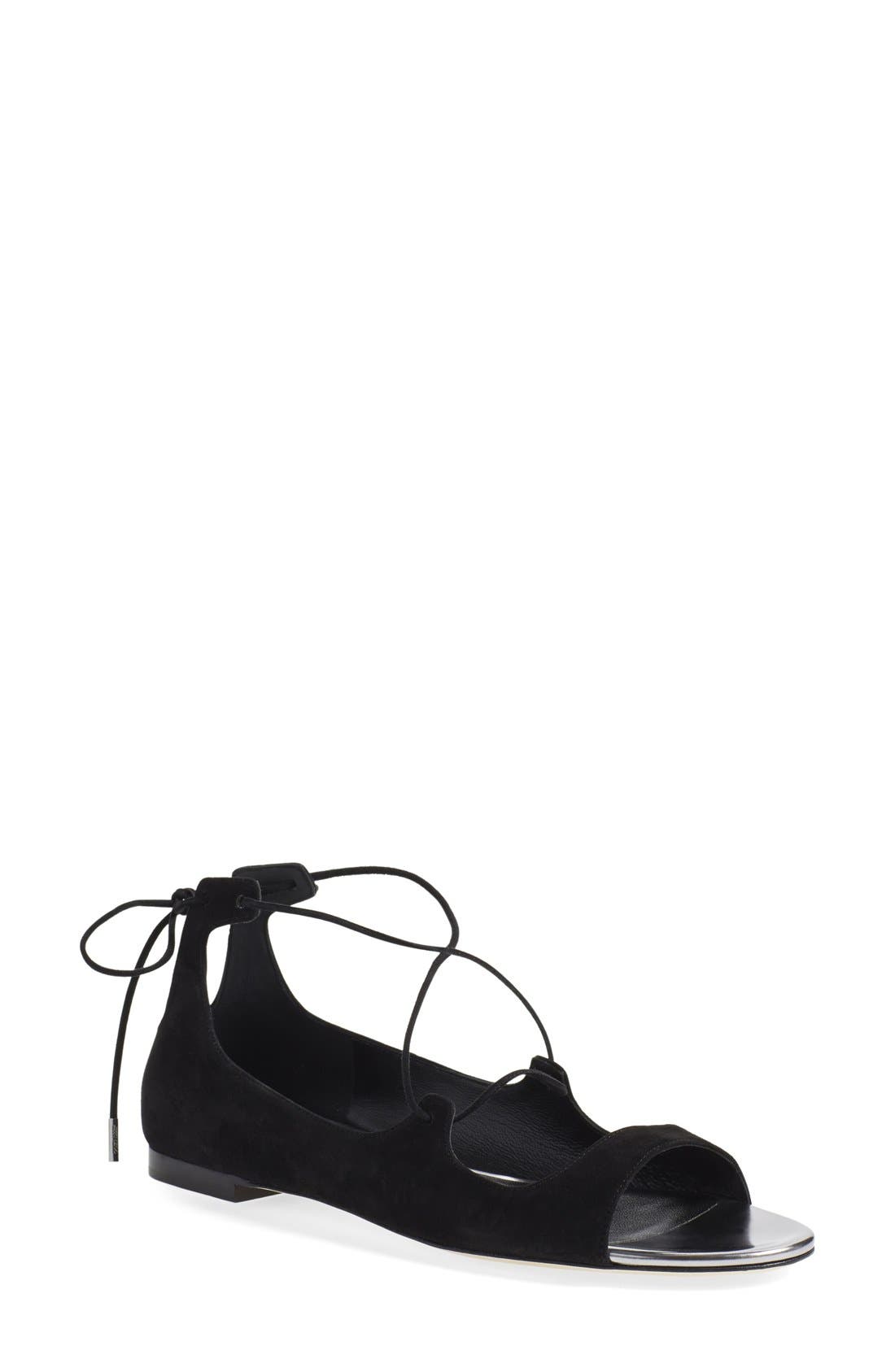Jimmy Choo 'Vernie' Lace-Up Sandal, Main, color, 
