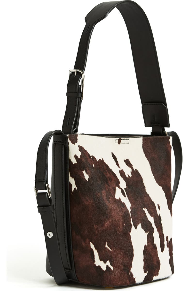 Reiss Hudson Mini Calf Hair Bucket Bag, Alternate, color,