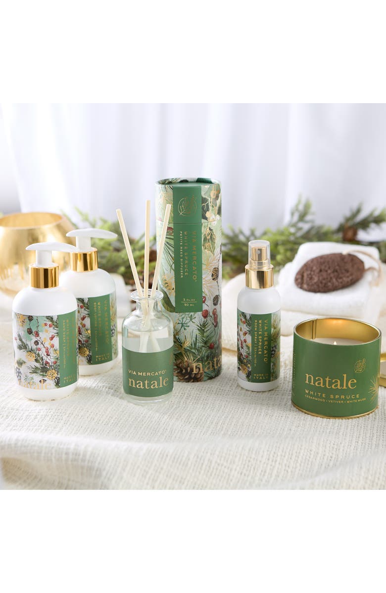 VIA MERCATO Natale White Spruce Candle, Alternate, color, Green