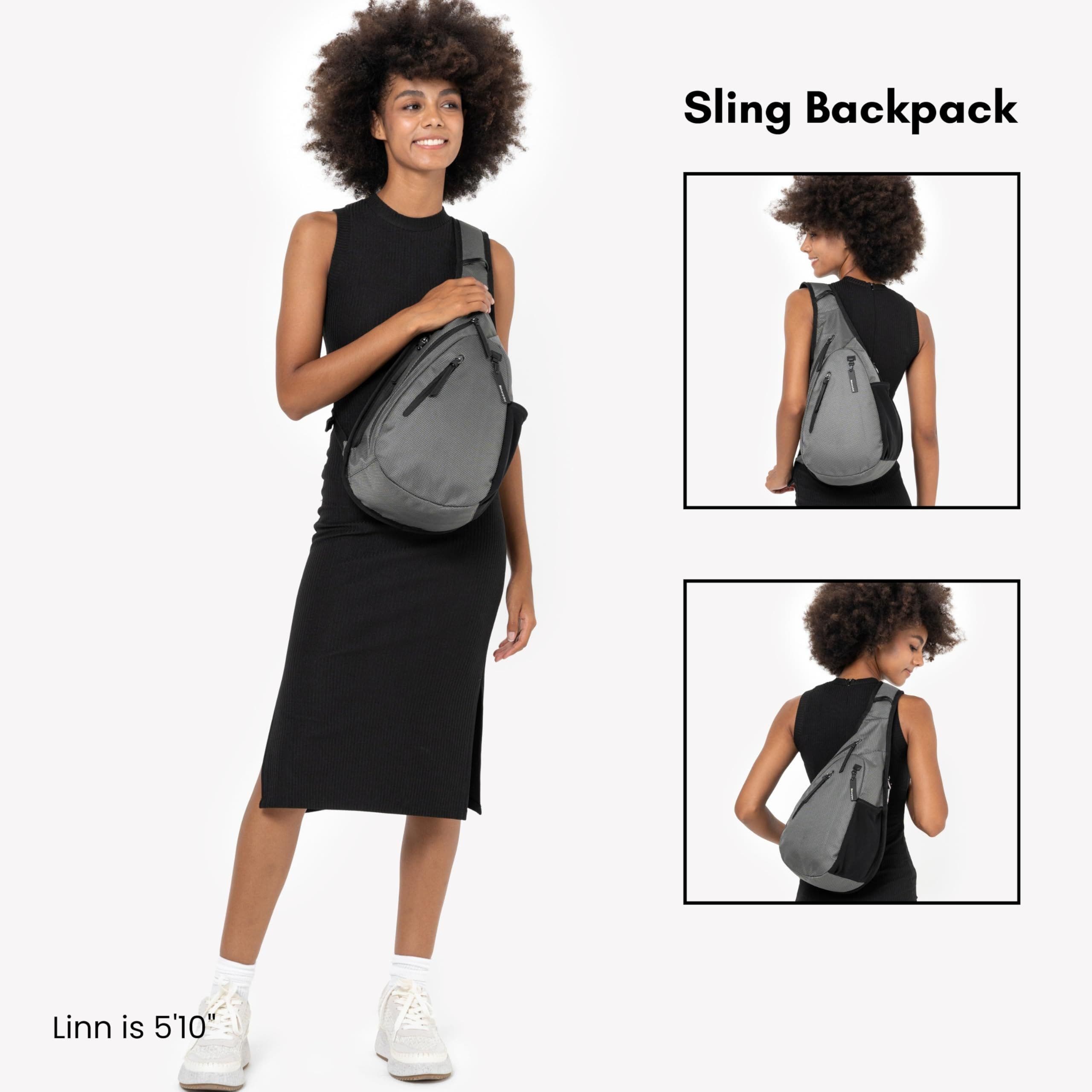 Sherpani Esprit Anti Theft RFID Protection Sling Bag, Fits 10'' Tablet, Sakura, Alternate, color, Granite