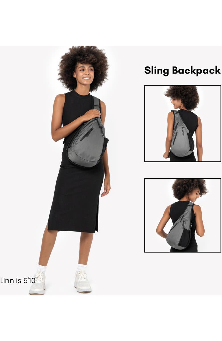 Sherpani Esprit Anti Theft RFID Protection Sling Bag, Fits 10'' Tablet, Sakura, Alternate, color, Granite