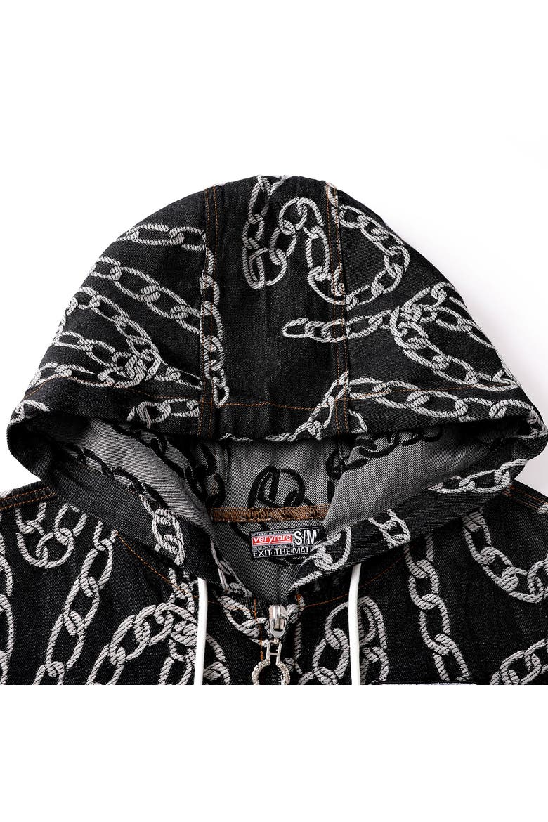 Chains Hoodie, Alternate, color, Black