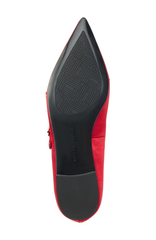 Karl Lagerfeld Paris Veyda Pointed Toe Mary Jane Flat In Classic Red