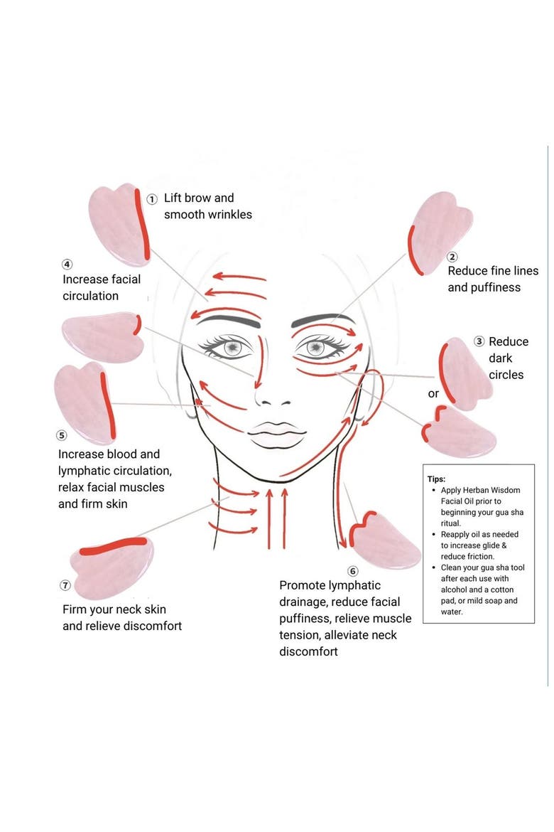 Gua Sha Tool, Alternate, color, Rose Quartz