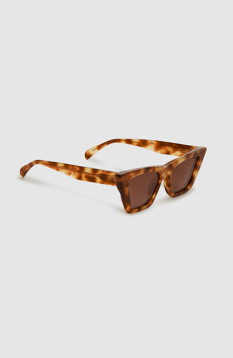 ANINE BING Lille Sunglasses, Alternate, color, Tortoise