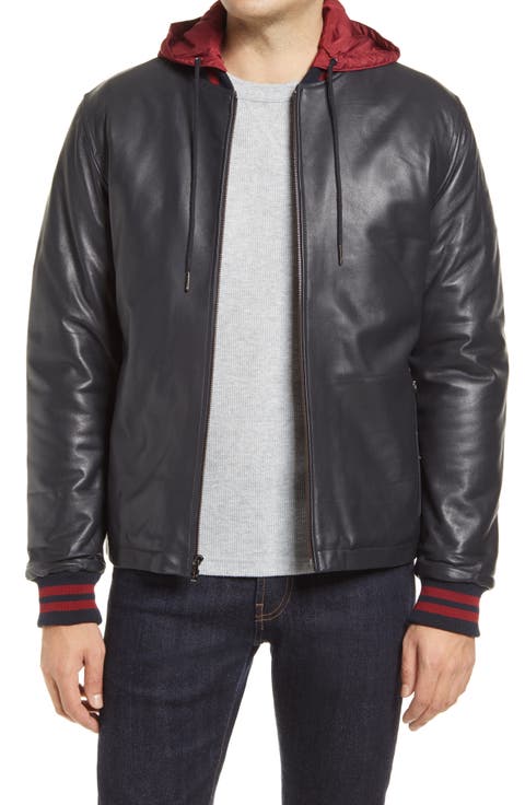 Hooded Leather Jacket