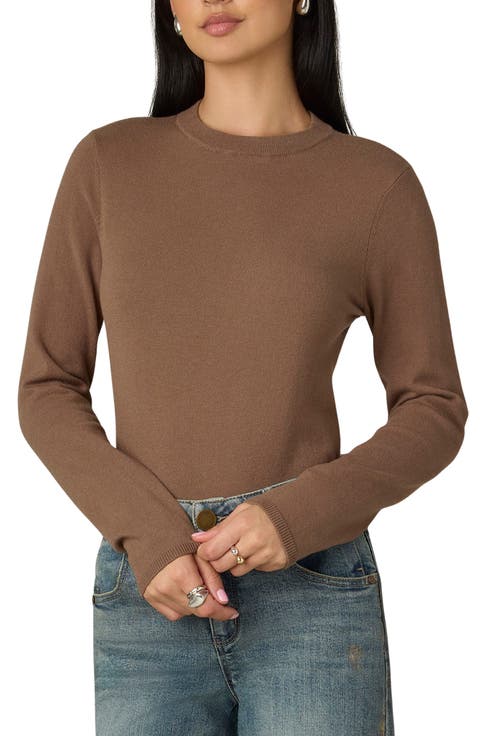 Cashmere Blend Round Neck Sweater