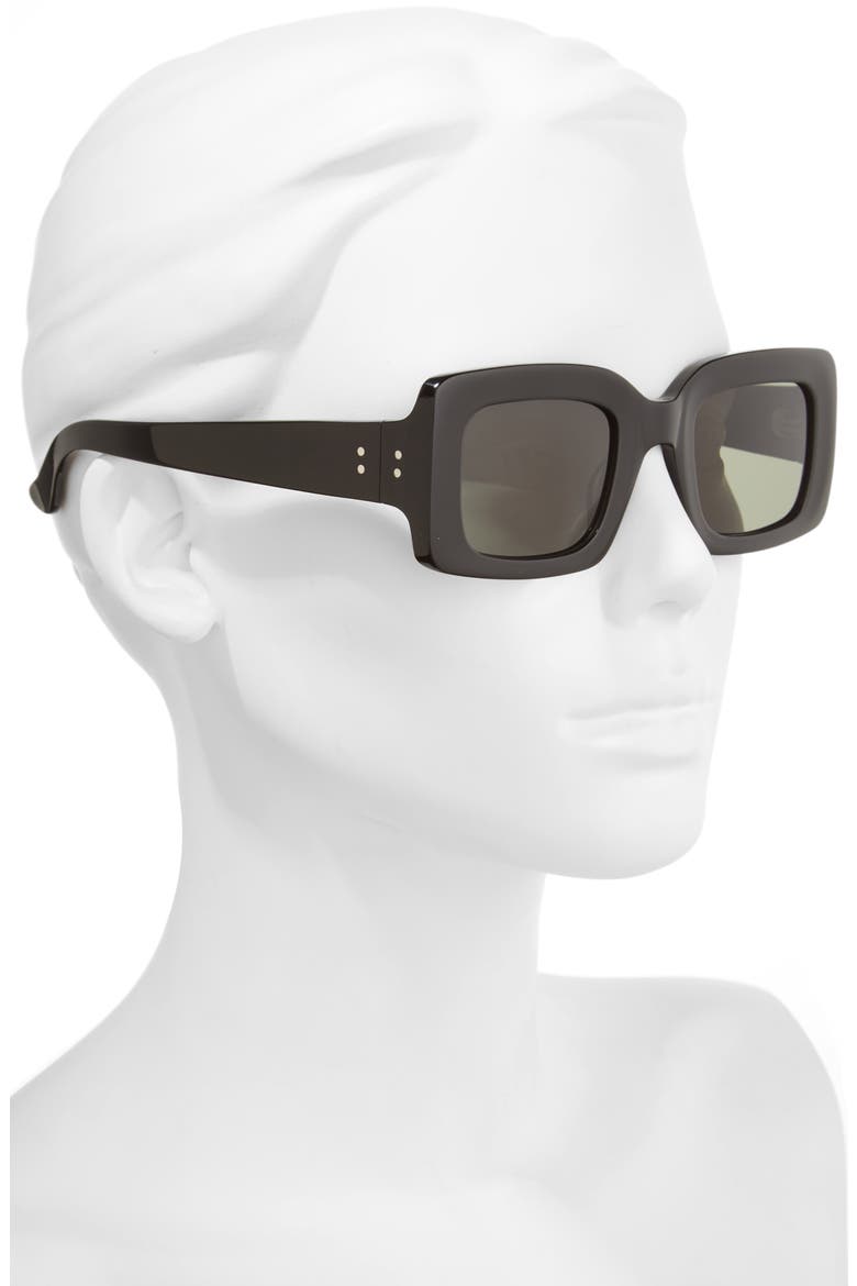 x Alex Knost Luxury Wig Flatscreen 49mm Square Sunglasses, Alternate, color, BLACK