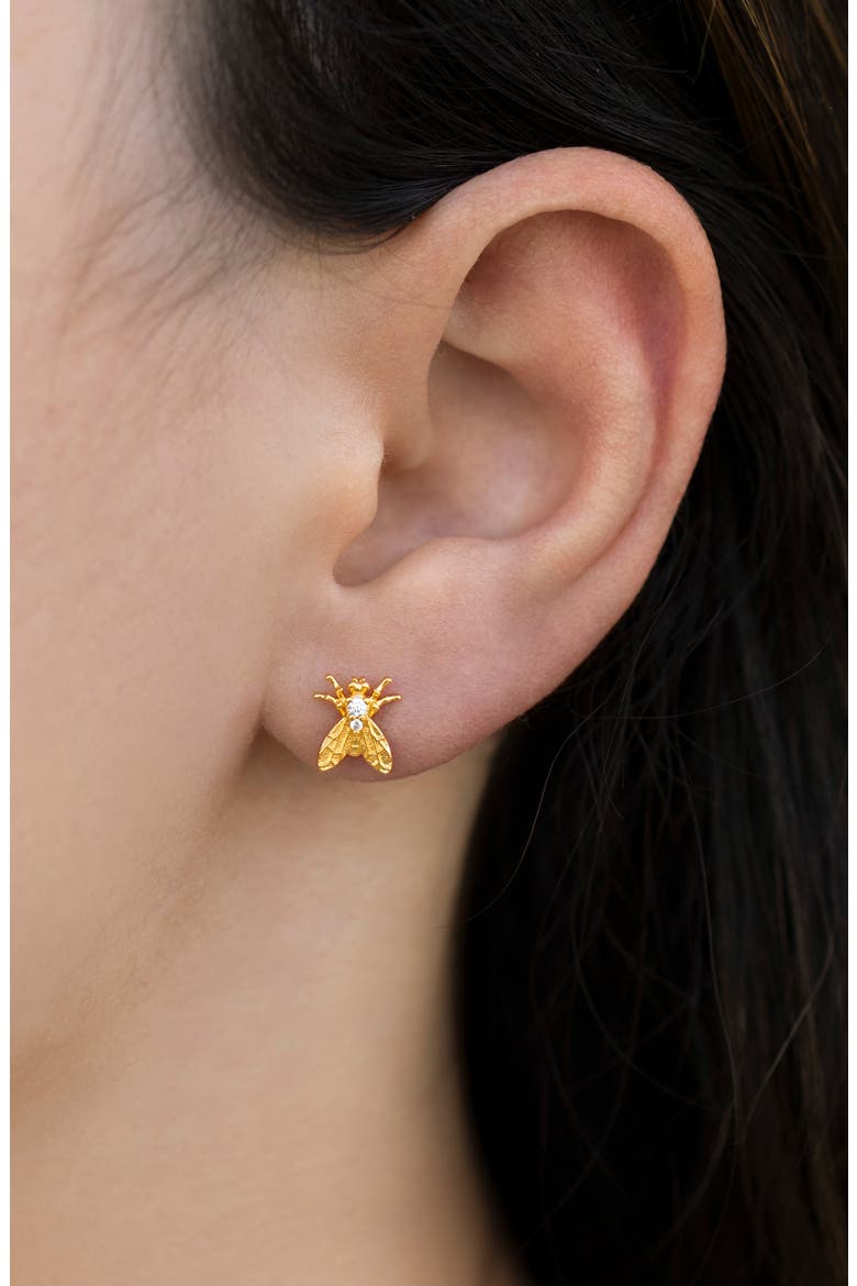 Shoo Fly Stud Earrings, Alternate, color, GOLD