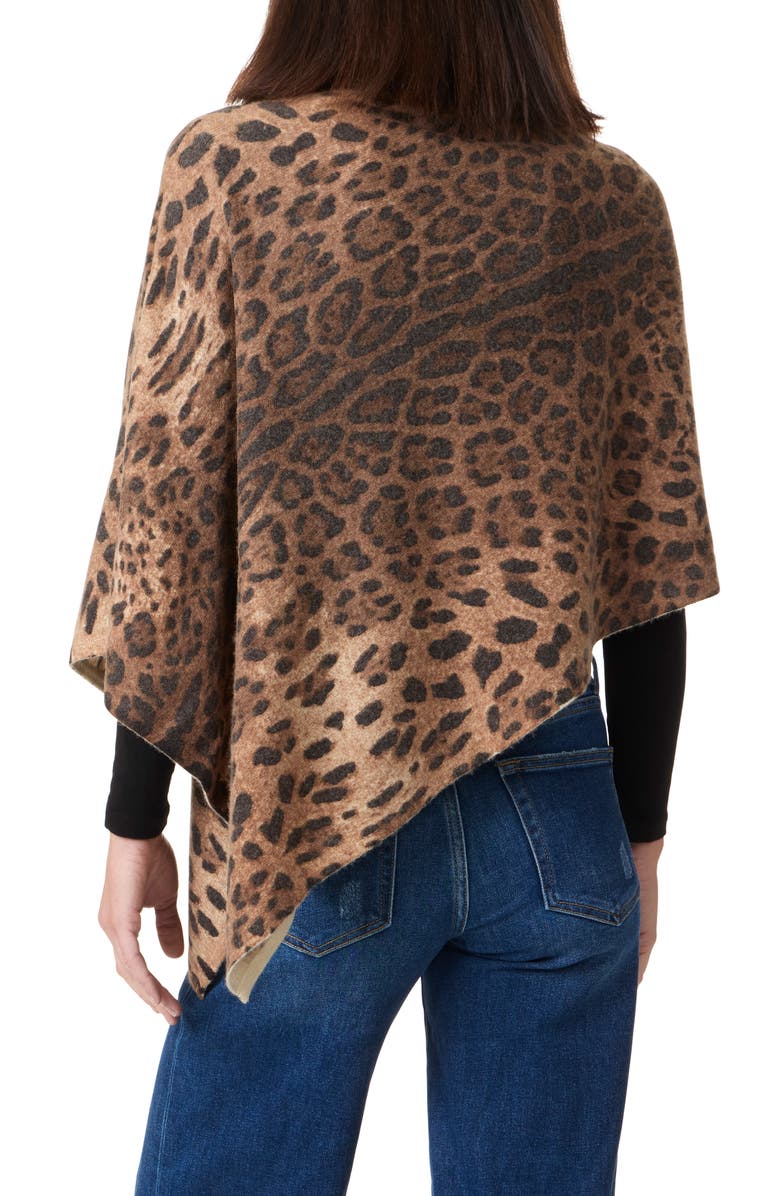 Sofia Cashmere Cashmere & Wool Blend Poncho, Alternate, color, Camel