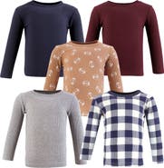 Hudson Baby Warm Long-Sleeve T-Shirt Collection 5-Pack