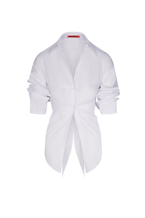 SIMONMILLER Loch Poplin Button Up in Macadamia  product