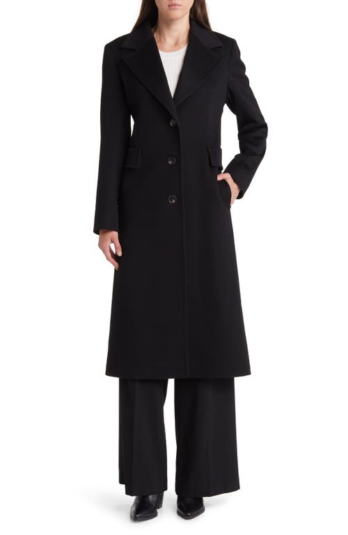 Fleurette Holland Longline Wool Coat<br> in Black 