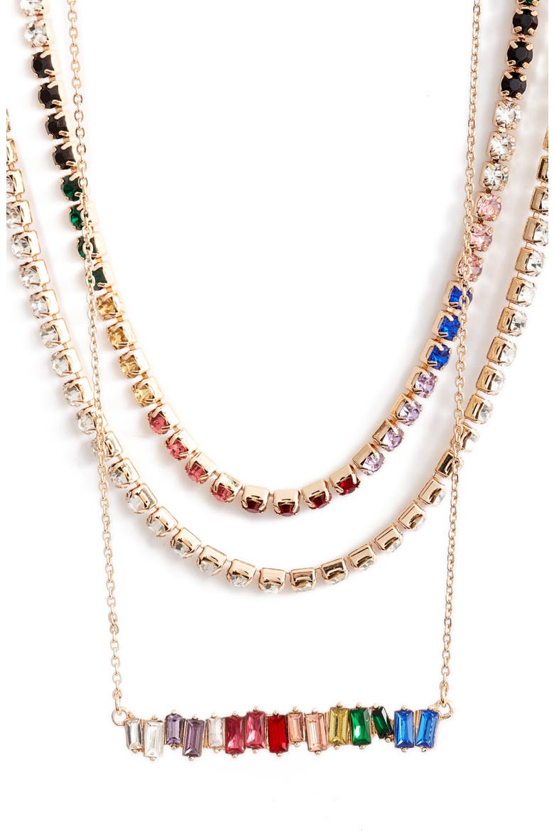 x Draya Michele Three Stacked Set of 3 Necklaces, Main, color, MULTI