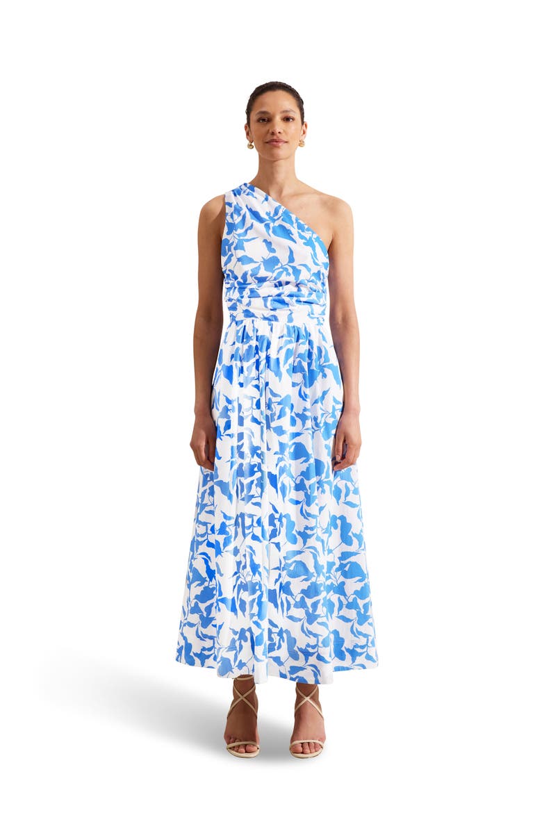 Ro&Zo One Shoulder Maxi Dress, Main, color, Blue