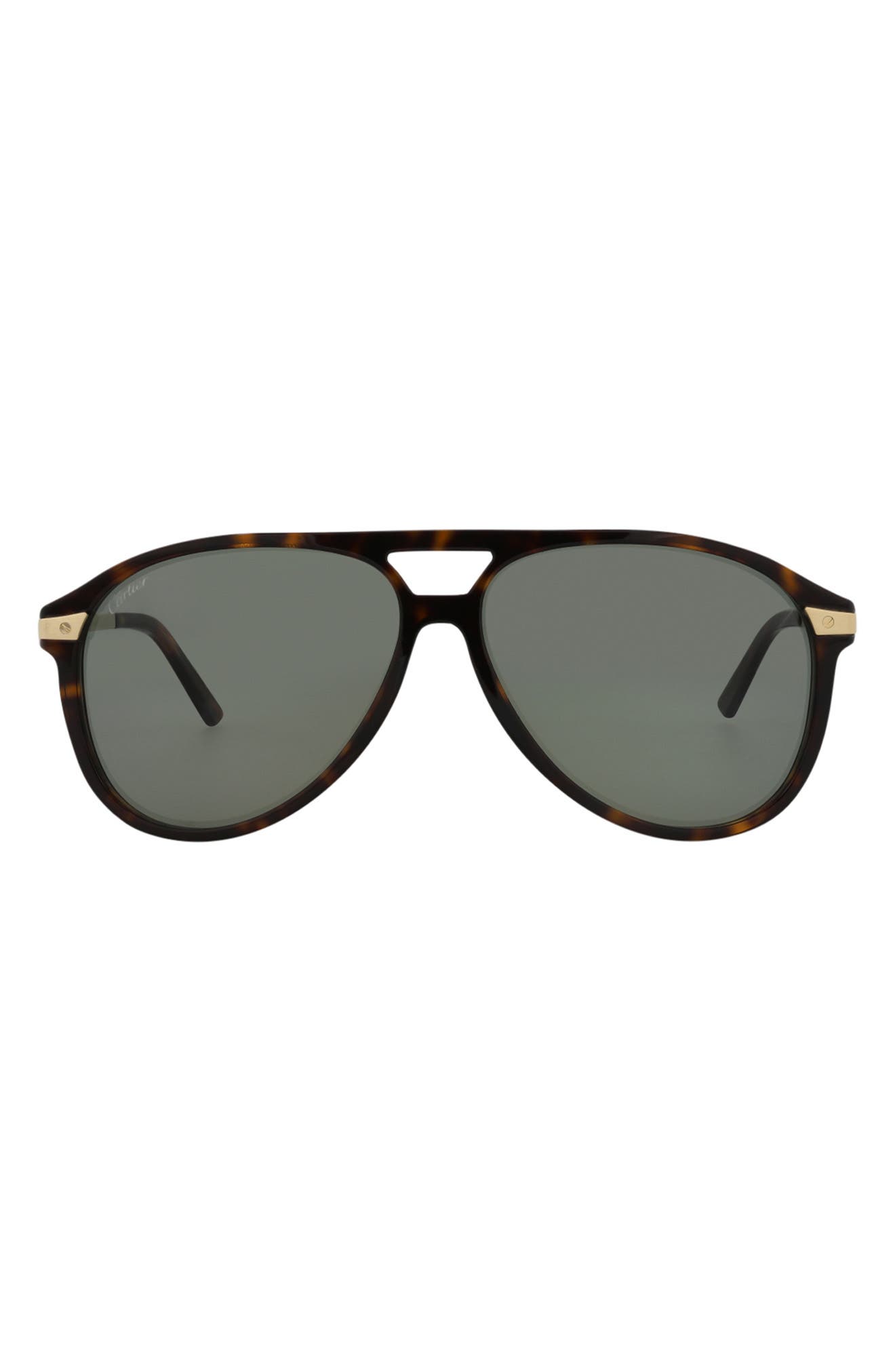 Cartier 60mm Aviator Sunglasses