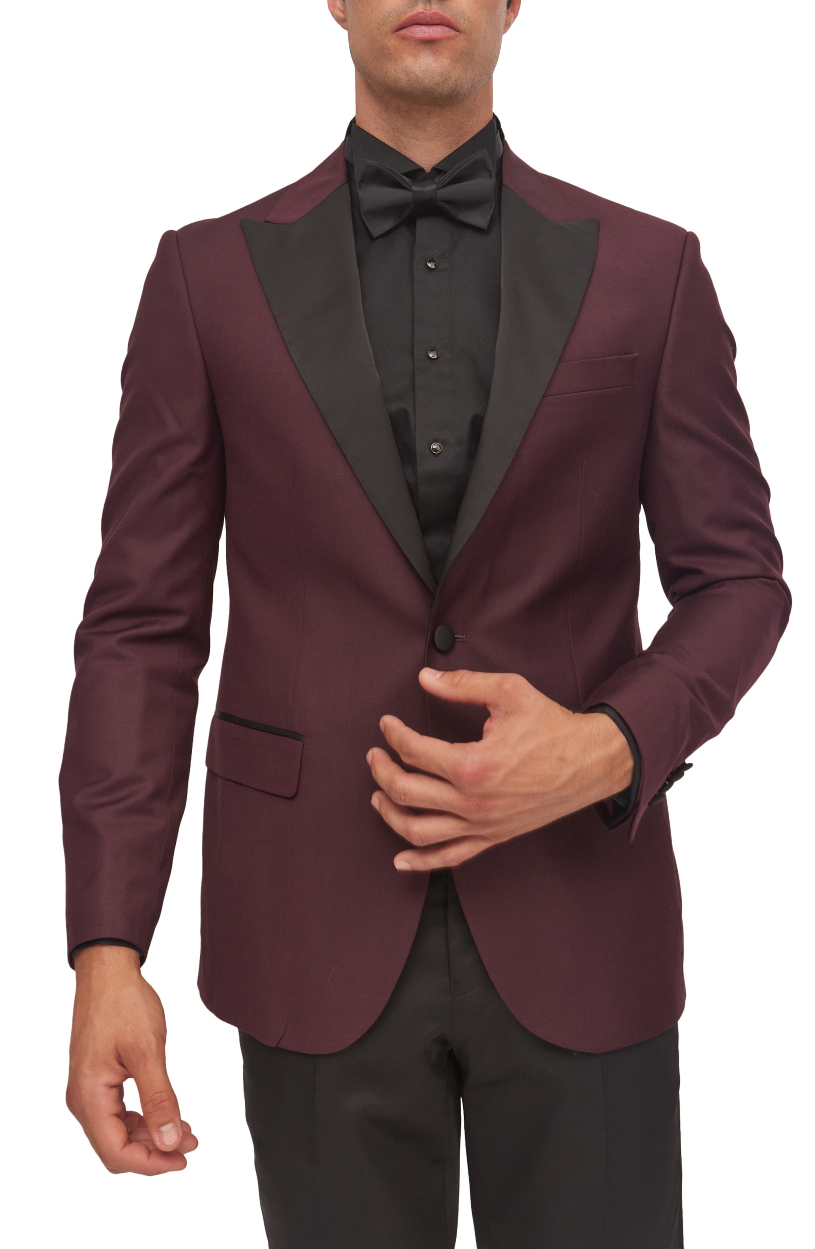 RON TOMSON Peak Lapel Two-Tone Tuxedo Jacket