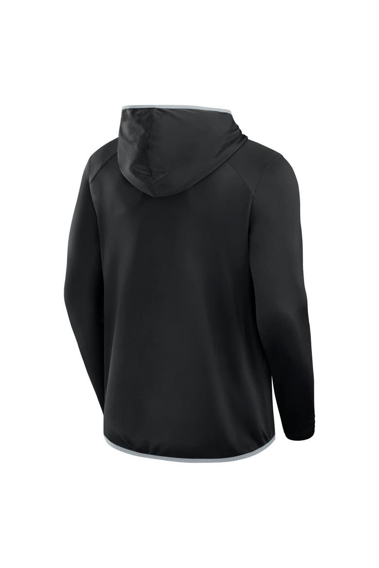 Men's Fanatics Black Las Vegas Raiders Transitional Defender Hoodie Long Sleeve T-Shirt, Alternate, color, Black