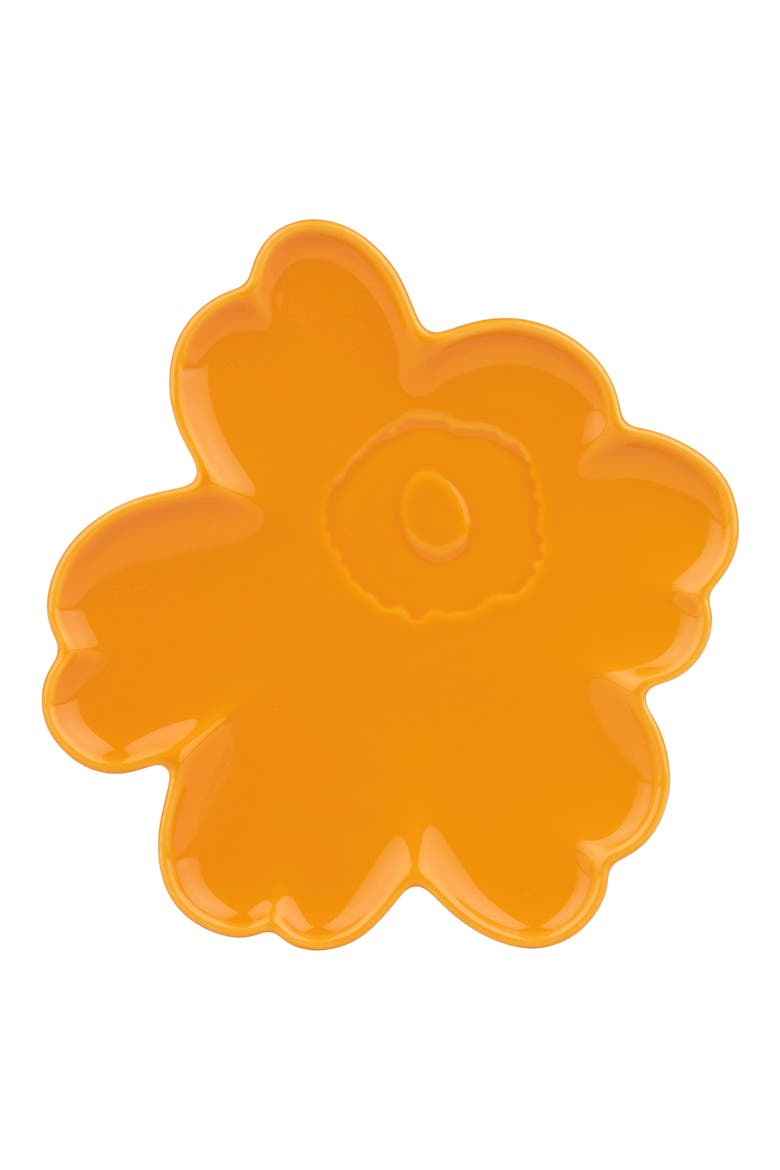 Unikko Flower Shape Plate, Main, color, WARM YELLOW