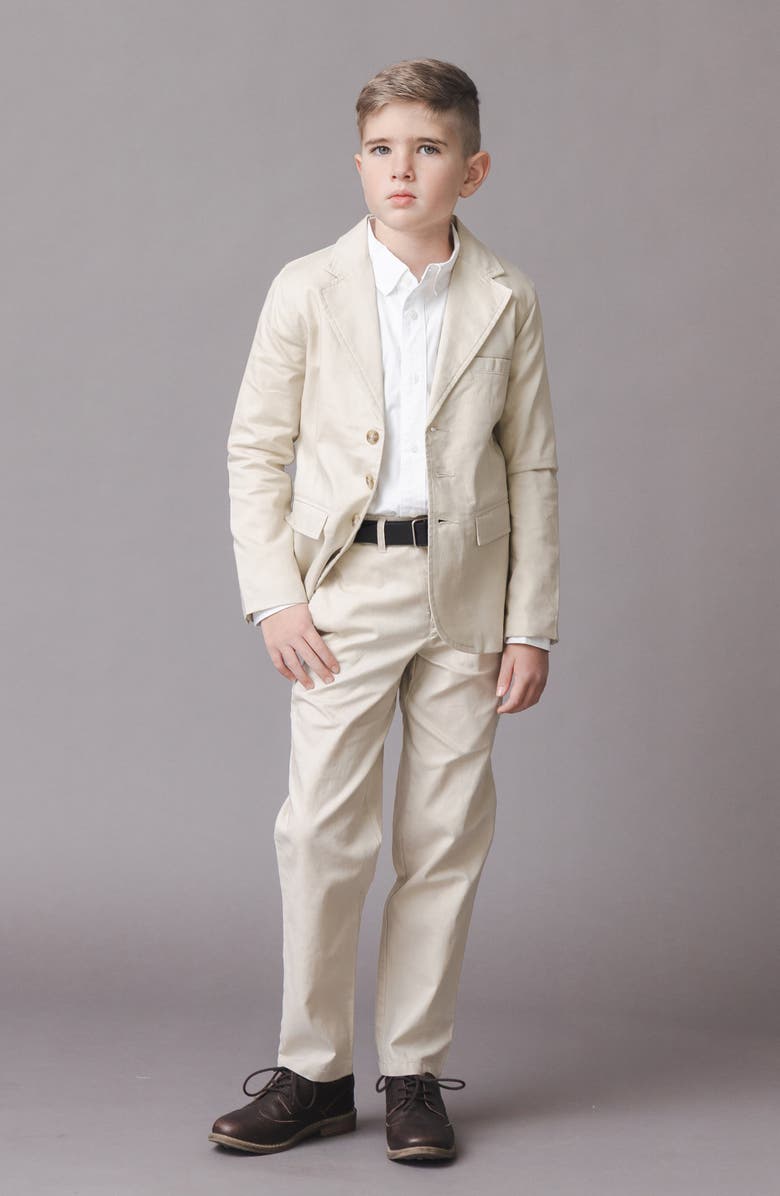 Hope & Henry Linen Suit Pant, Alternate, color, Sand Linen