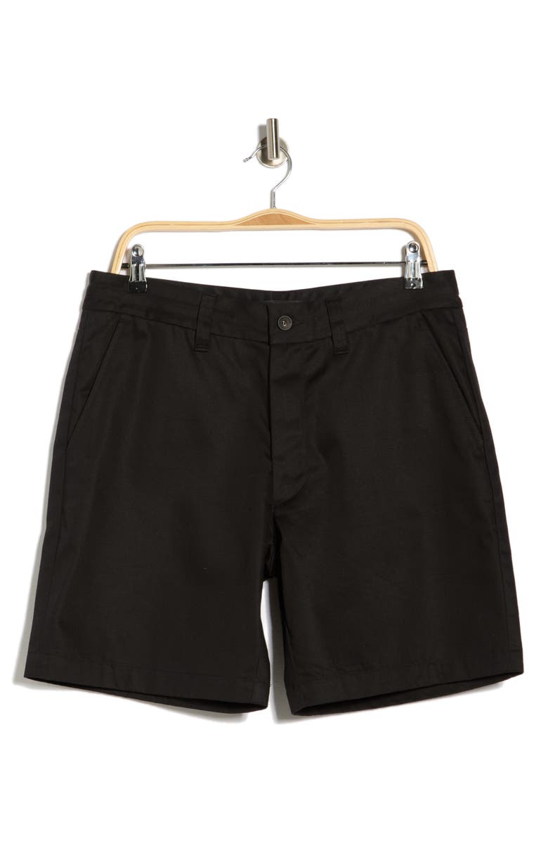rag & bone Haydon Cotton Chino Shorts, Main, color, Black
