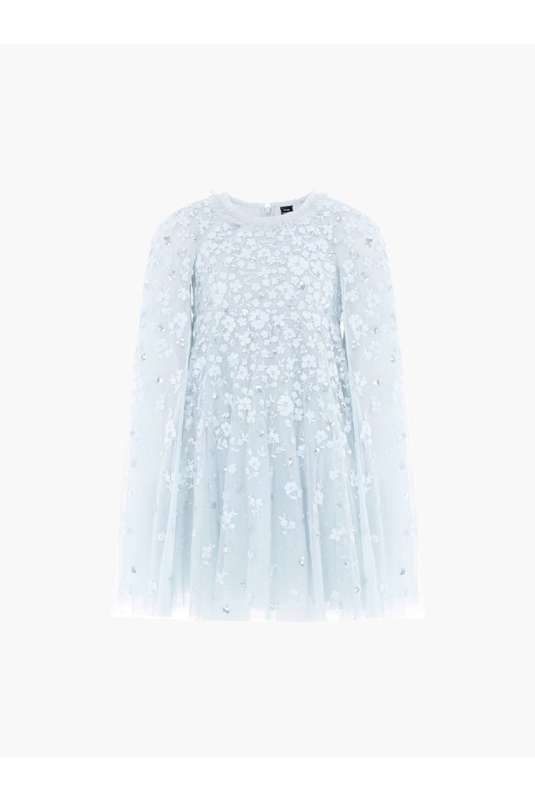 Dahlia Clover Cape Kids DressToddler, Little Kid, Big Kid, Alternate, color, Ice Blue