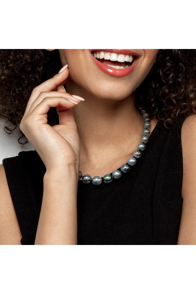 Multi-Shade Cultured Tahitian Pearl Necklace 14k, Alternate, color, Tahitian Pearl