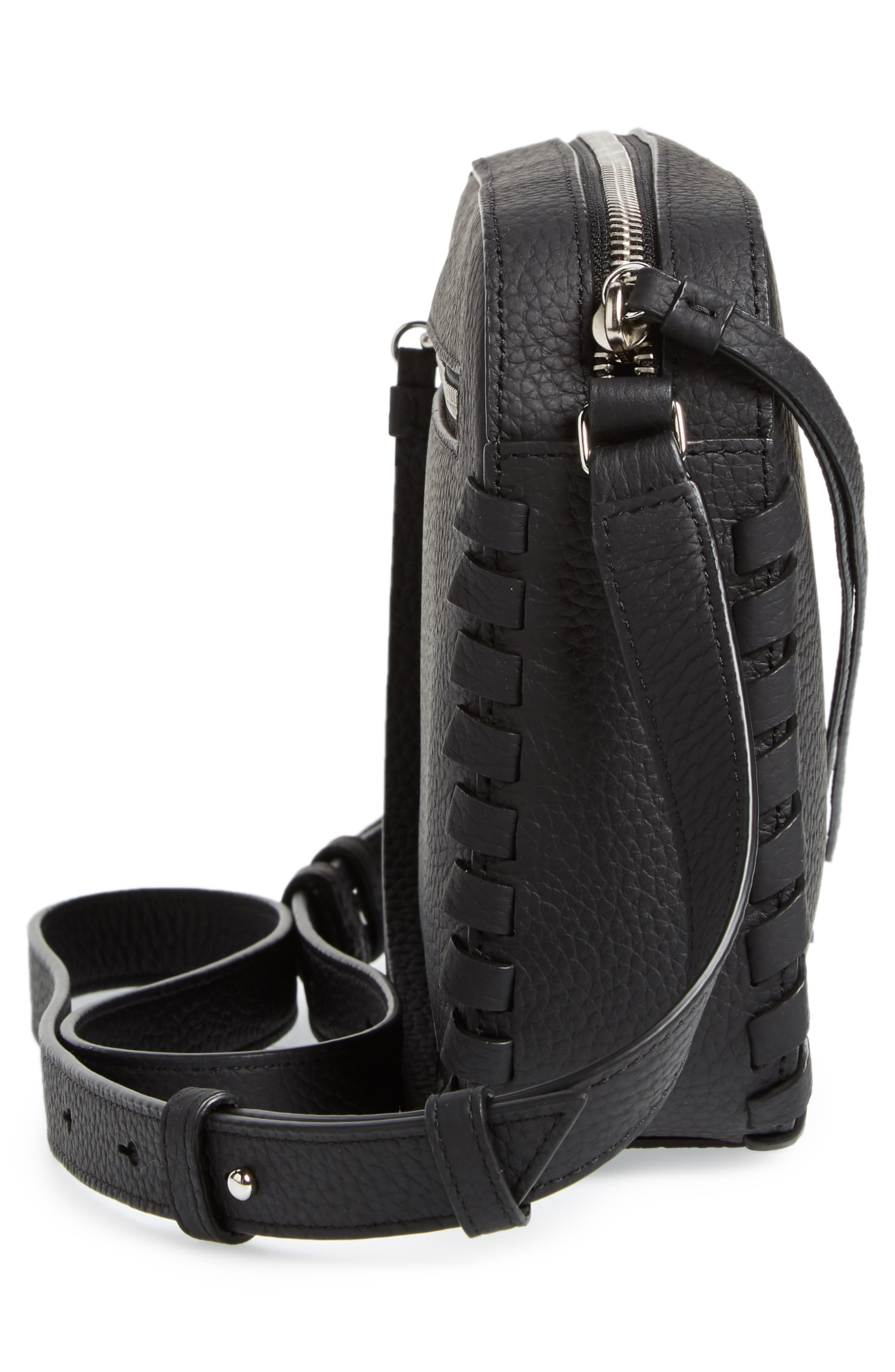 AllSaints Kepi Mini Leather Crossbody Bag, Alternate, color, 