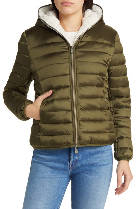 Elvira Water Resistant Hooded Puffer Jacket