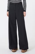Weekend Max Mara Bravo Pinstripe Wide Leg Virgin Wool Blend Pants