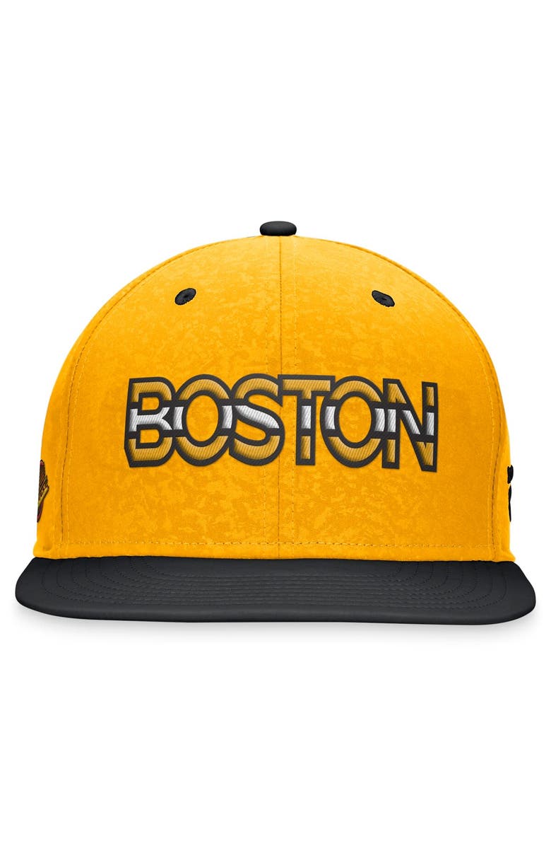 FANATICS Men's Fanatics Branded Gold/Black Boston Bruins Authentic Pro Snapback Hat, Alternate, color,