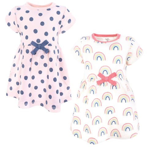 Comfortable Organic Cotton Dresses with Short & Long Sleeve Variations (Toddler & Little Kid)