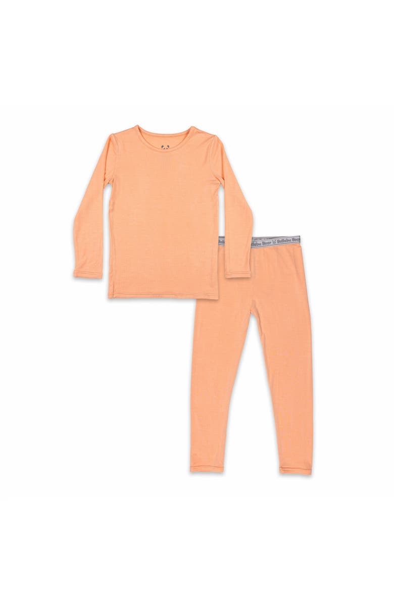 Bellabu Bear Kids' Peach Fuzz Set of 2 Piece Pajamas, Main, color, 