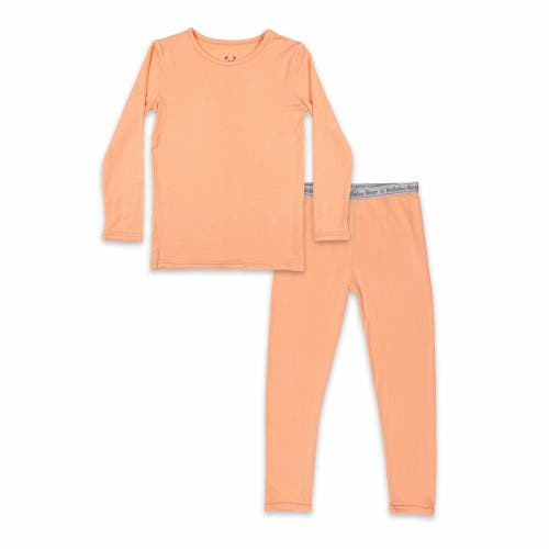 Bellabu Bear Kids' Peach Fuzz Set Of 2 Piece Pajamas In Peach Fuzz