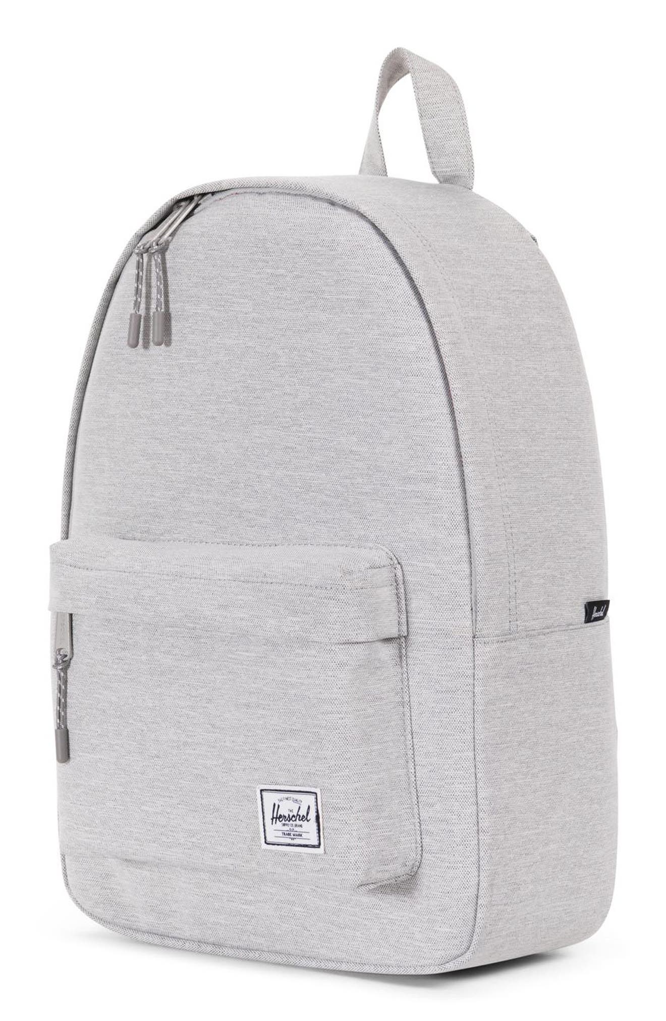 Classic Mid Volume Backpack, Alternate, color, LIGHT GREY CROSSHATCH