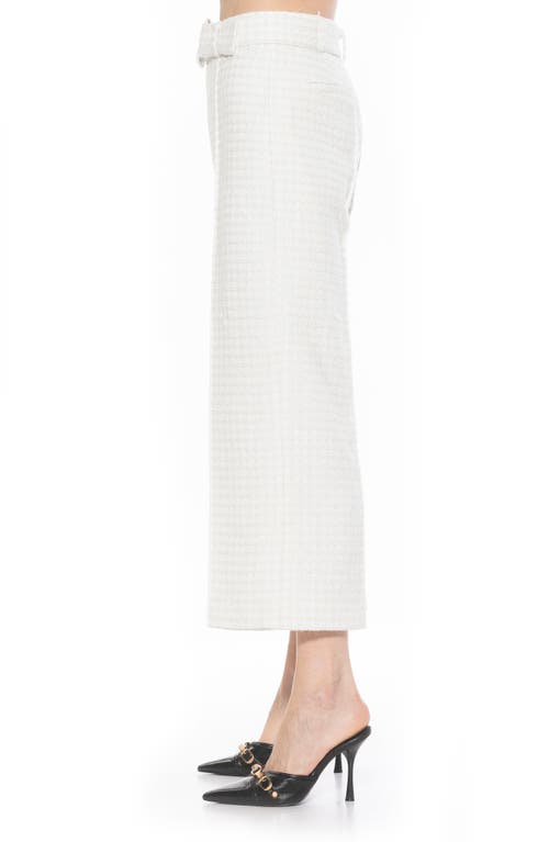 Alexia Admor Caden Tweed Wide Leg Pants In Ivory