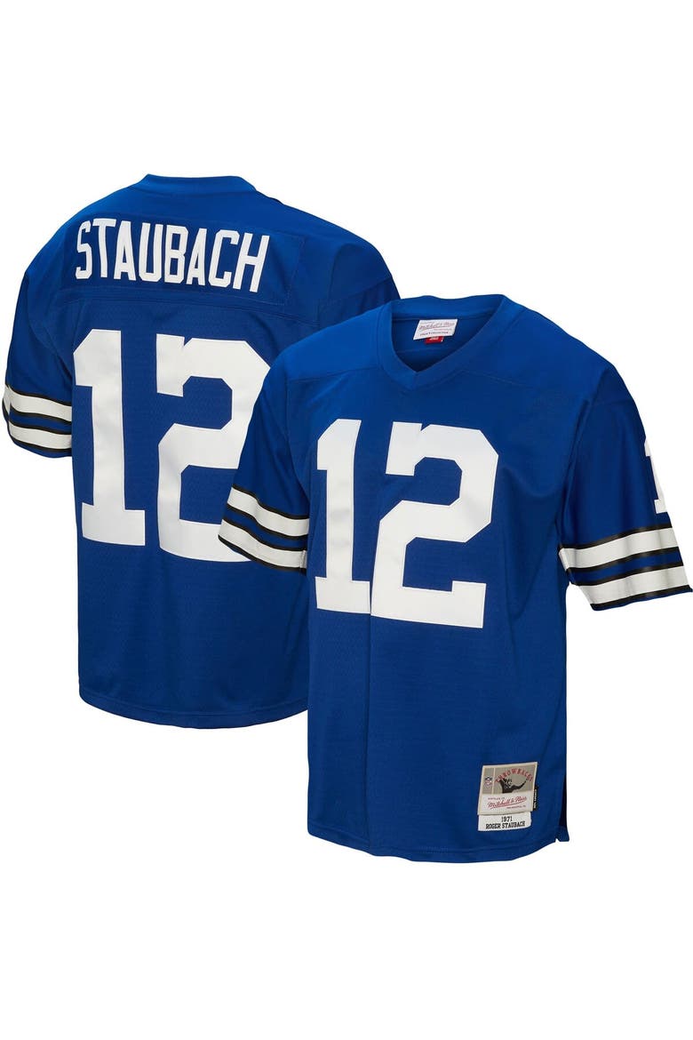 Men's Mitchell & Ness Roger Staubach Royal Dallas Cowboys Legacy Replica Jersey, Alternate, color, Royal