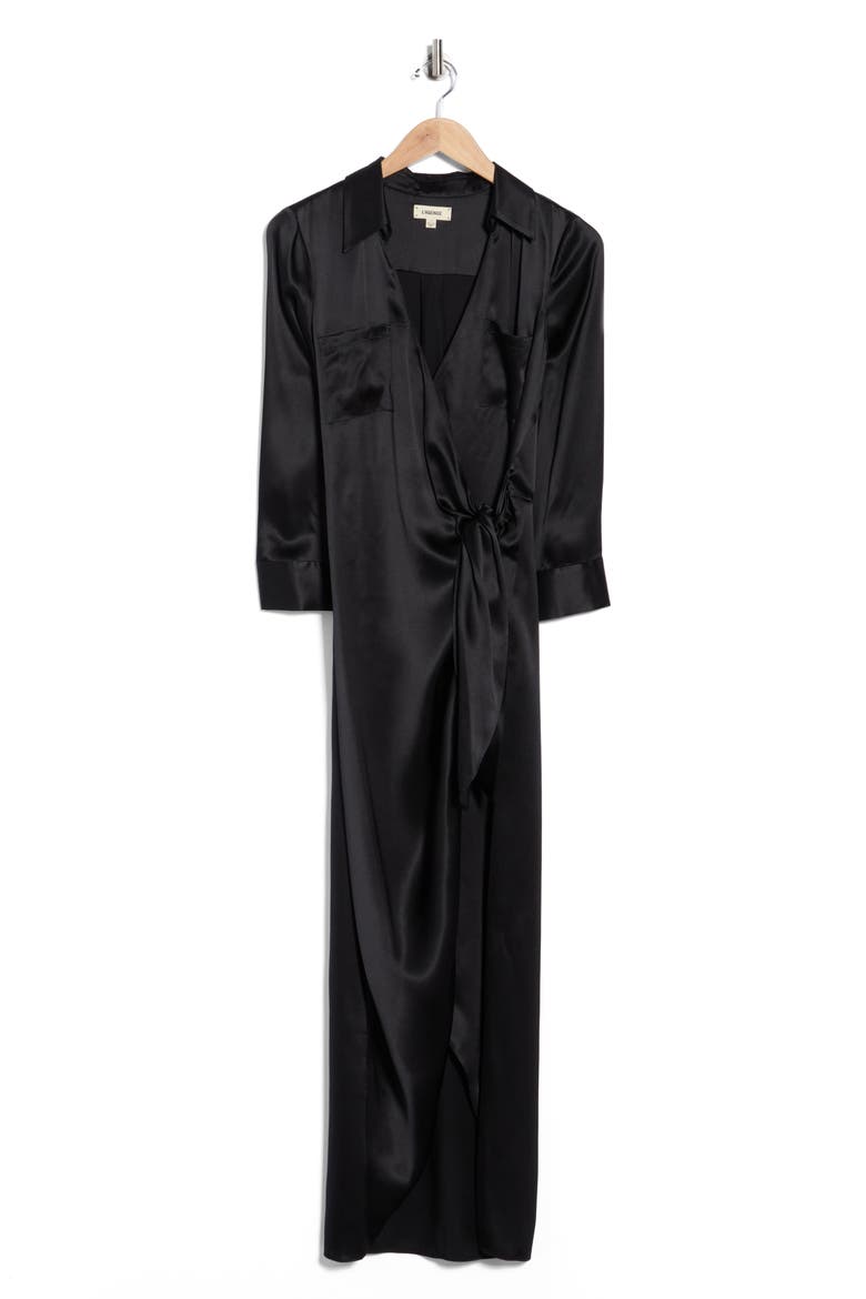 kadi silk wrap dress Kadi Long Silk Wrap Dress (Women)