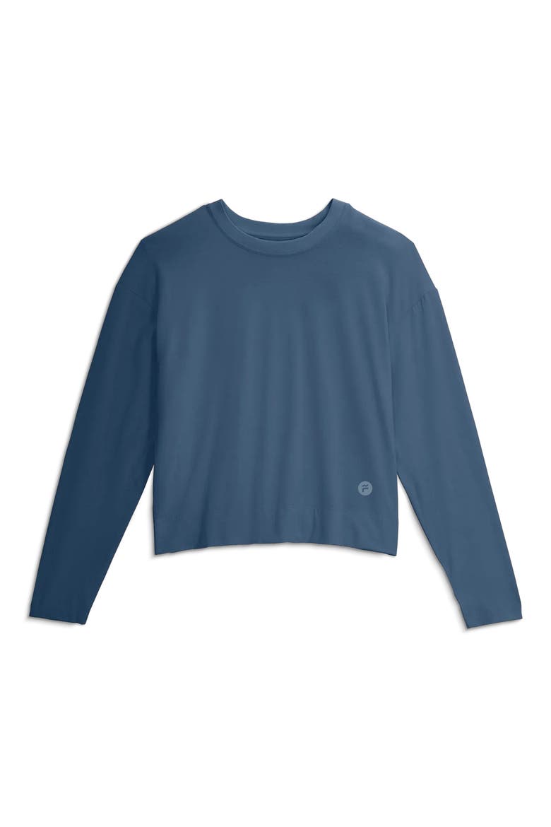 Shade Crossover Long Sleeve Top, Alternate, color, PACIFIC BLUE