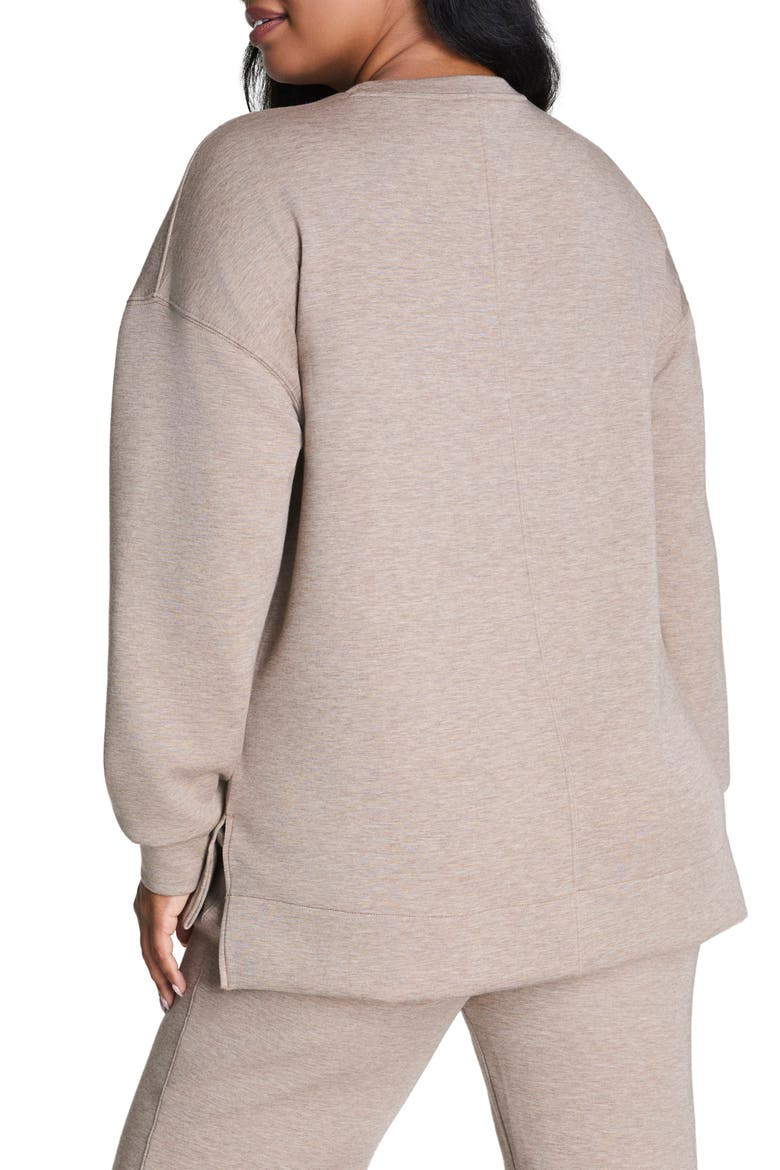 Air Essentials Brushed Crewneck Top, Alternate, color, BIRCH HEATHER
