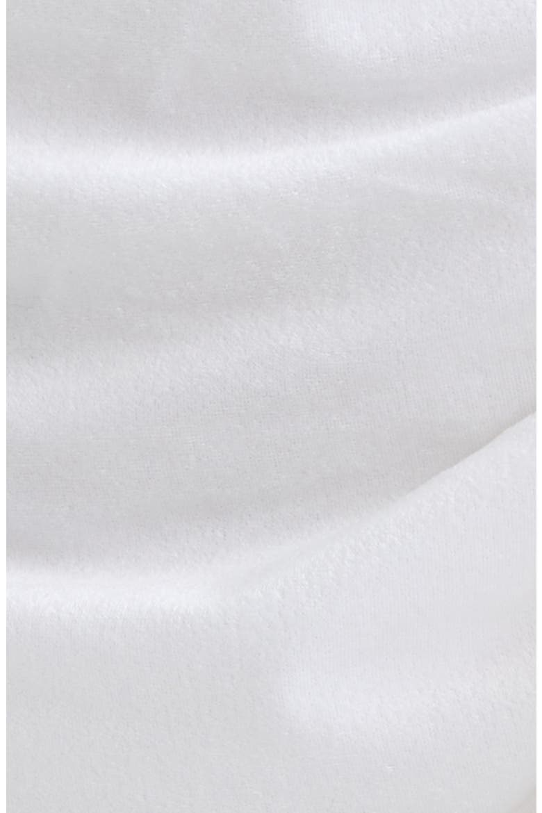 Ruched Velour T-Shirt, Alternate, color, WHITE