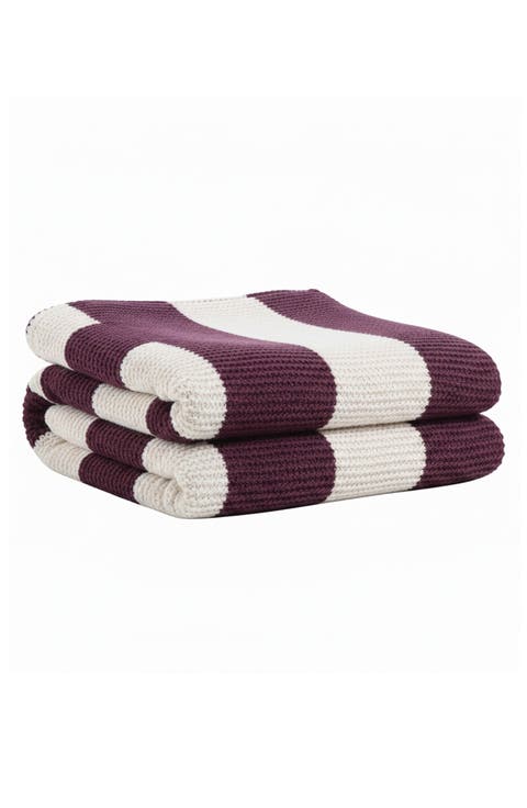 Vintage Stripe Fluffy Throw Blanket