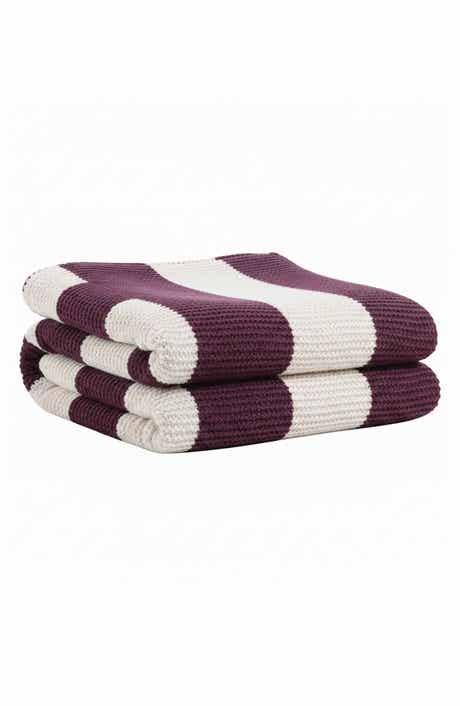 Luxury Home Vintage Stripe Fluffy Throw Blanket