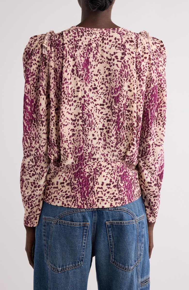 Isabel Marant Zarga Stretch Silk Top, Alternate, color,