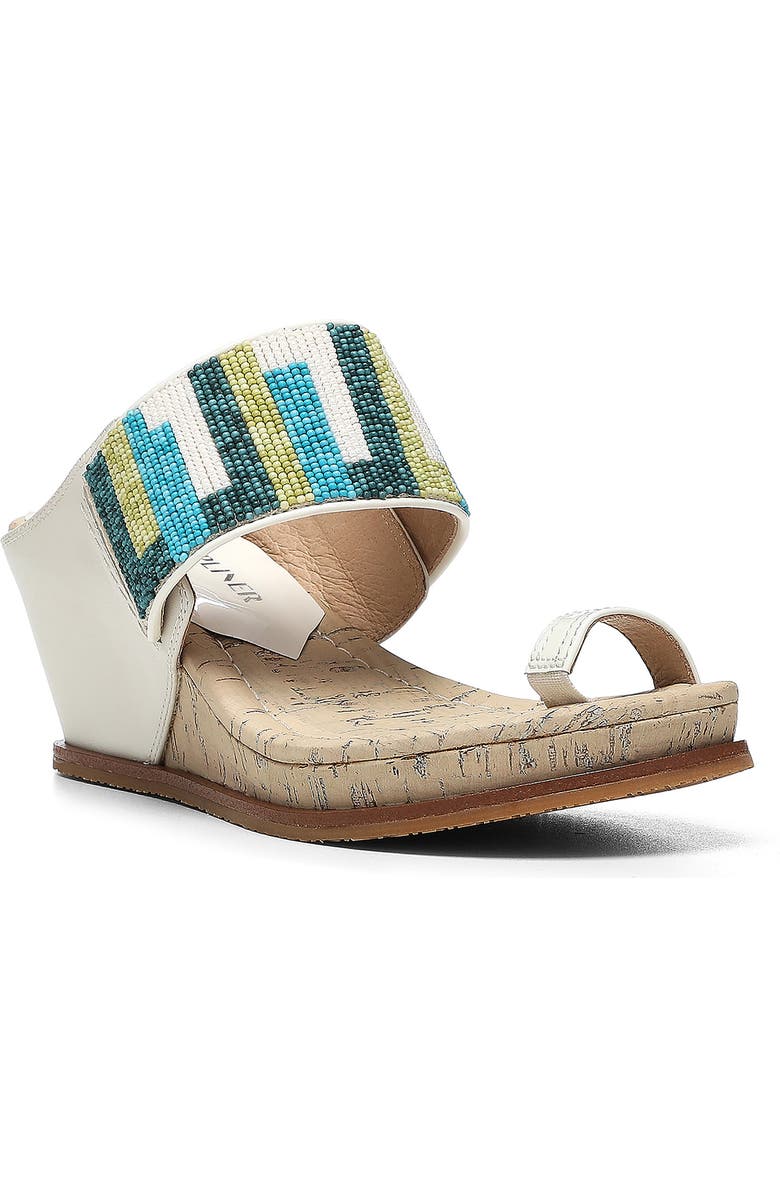 Donald Pliner Greer Wedge Slide Sandal, Main, color, Blue Combo
