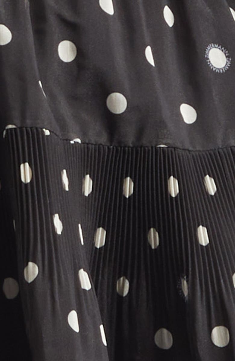 Zimmermann Kindred Spirit Pleated Draped Minidress, Alternate, color, Black Dot