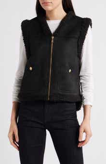Sam Edelman Faux Suede & Faux Shearling Vest
